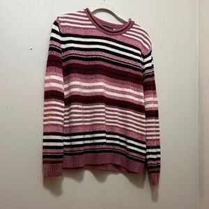 Carolyn Taylor Multicolor Striped Crewneck Sweater